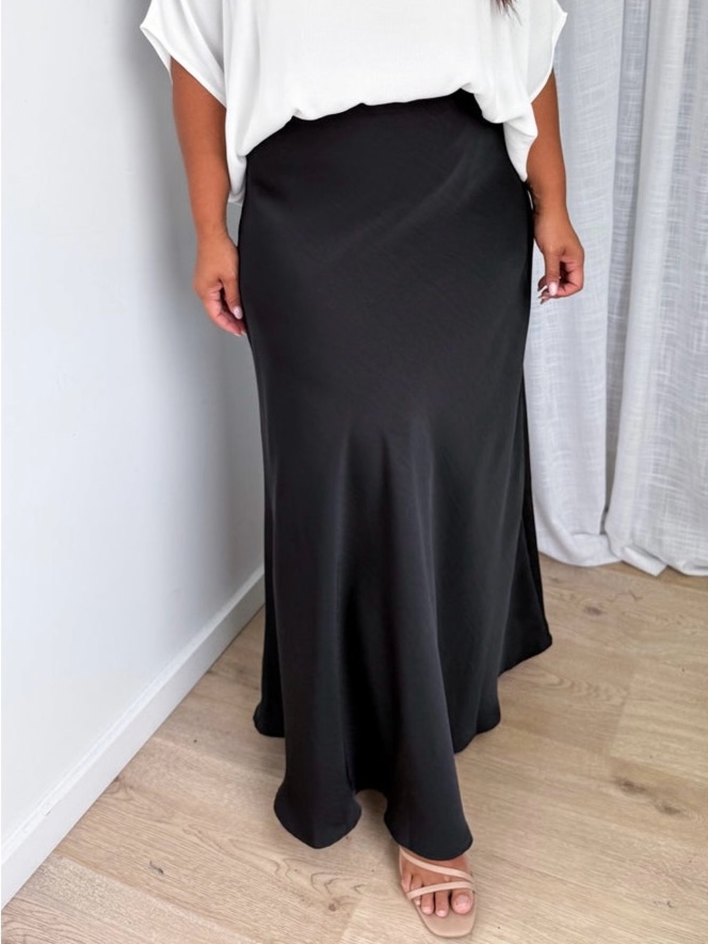 ZARA Black Faux Leather Pencil Skirt